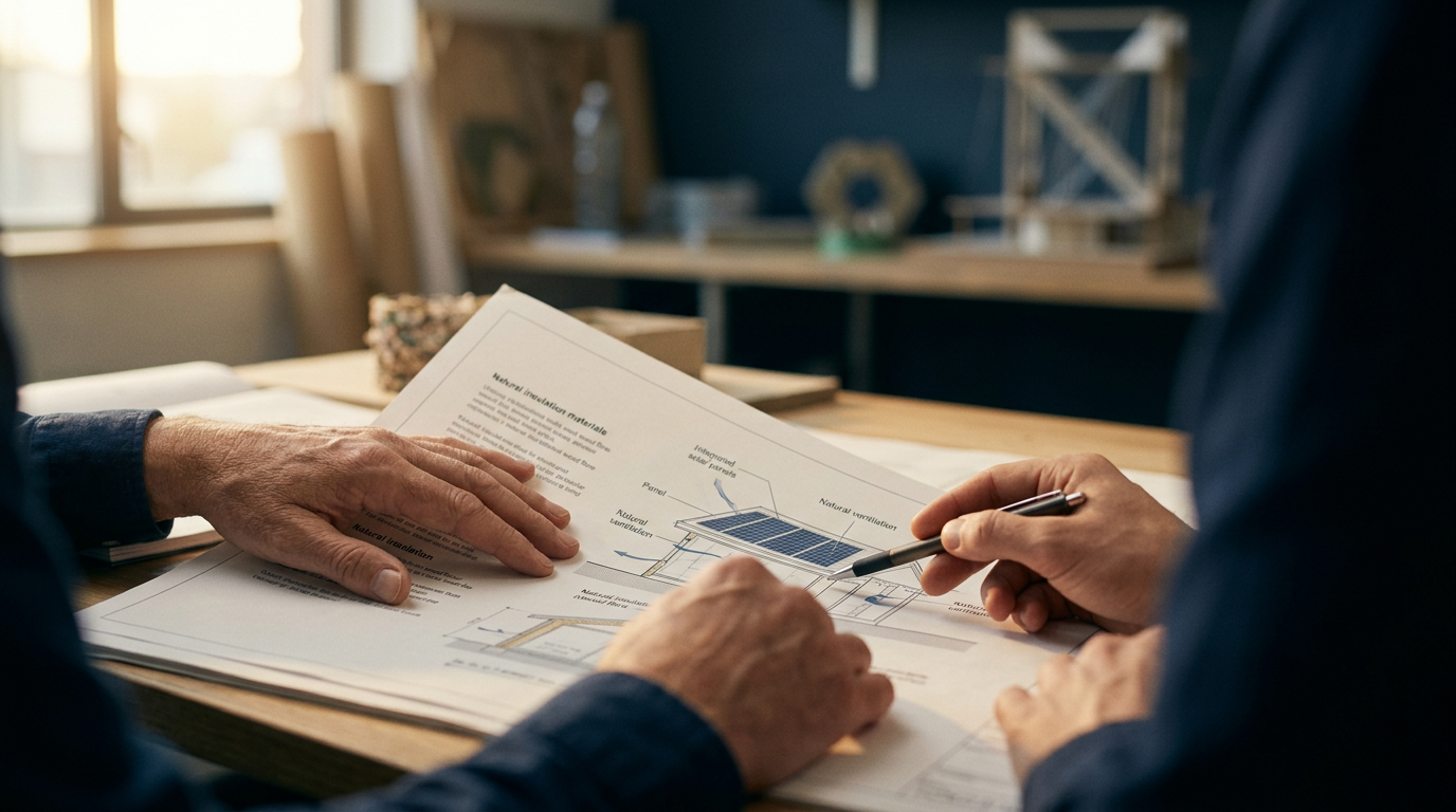 Junge Gründer arbeiten im Team an einem nachhaltigen Businessplan für ihr Start-up